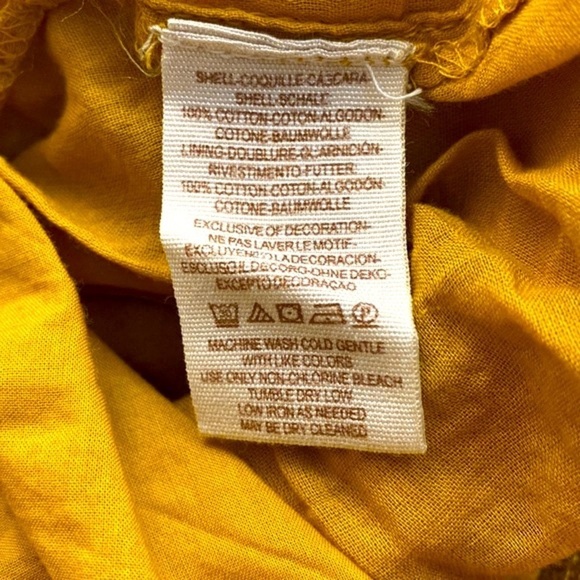 Women’s  Gold Colored FREE PEOPLE Embroidered Pavlo Babydoll Dress Size Small - Picture 9 of 10